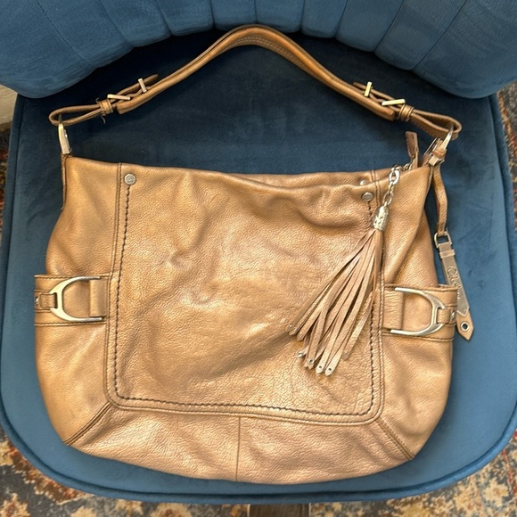 Cole Haan gold bronze metallic hand bag - Picture 1 of 4